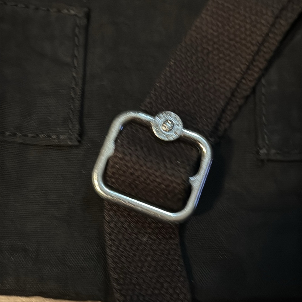 KIPLING 3-IN-1 CONVERTIBLE BAG - Black Canvas w/Silver Hdwe & monkey keychain - Picture 8 of 11